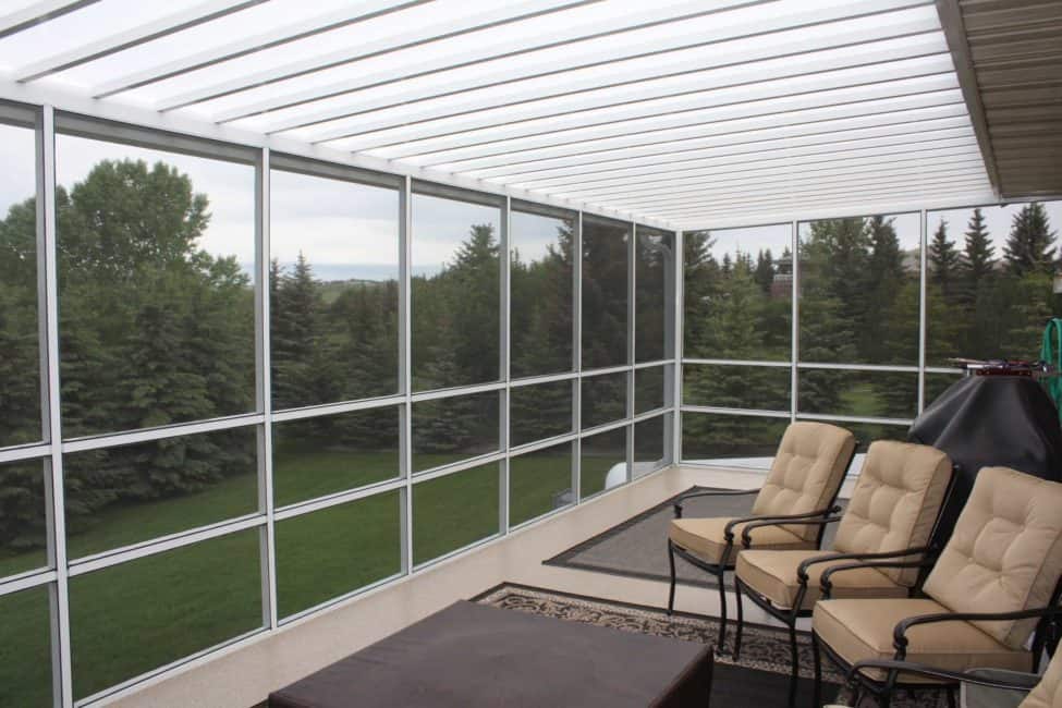 Calgary Indoor View Screen Room with Lexan Roof