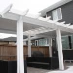 Custom free-standing hybrid pergola patio cover