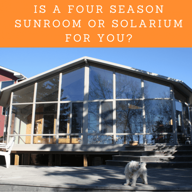 What is a Four season sunroom or solarium